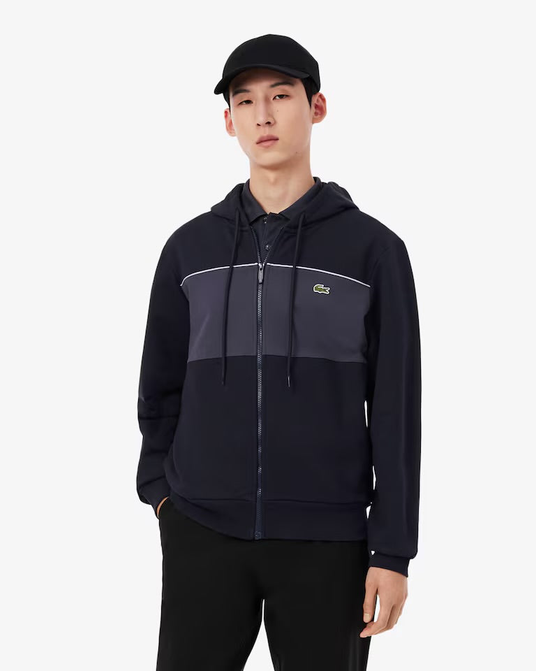 Campera Lacoste Colorblock Negra
