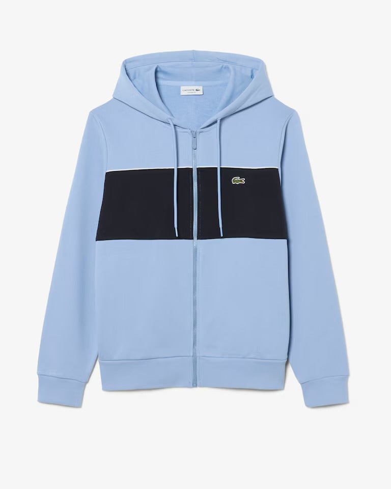 Campera Lacoste Colorblock Celeste