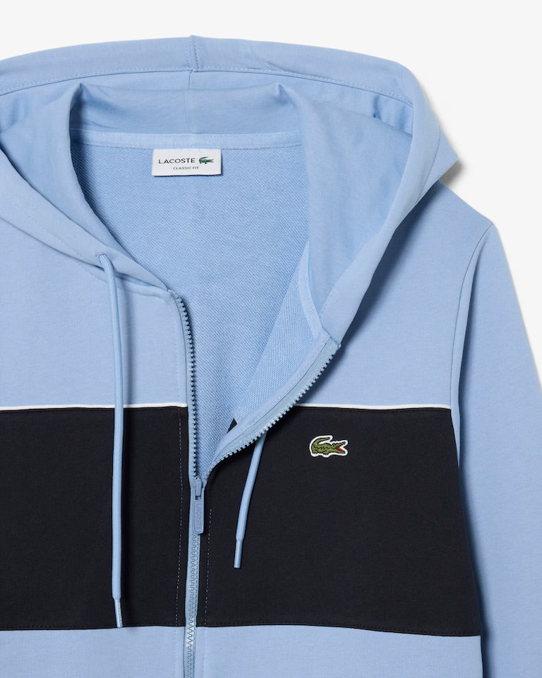 Campera Lacoste Colorblock Celeste
