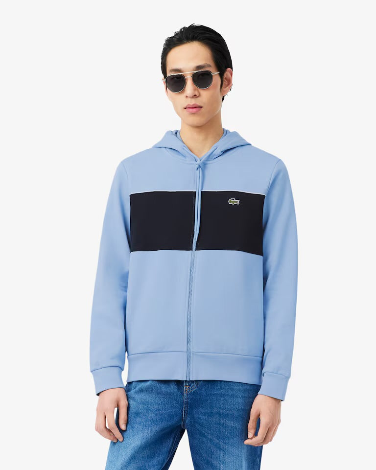 Campera Lacoste Colorblock Celeste