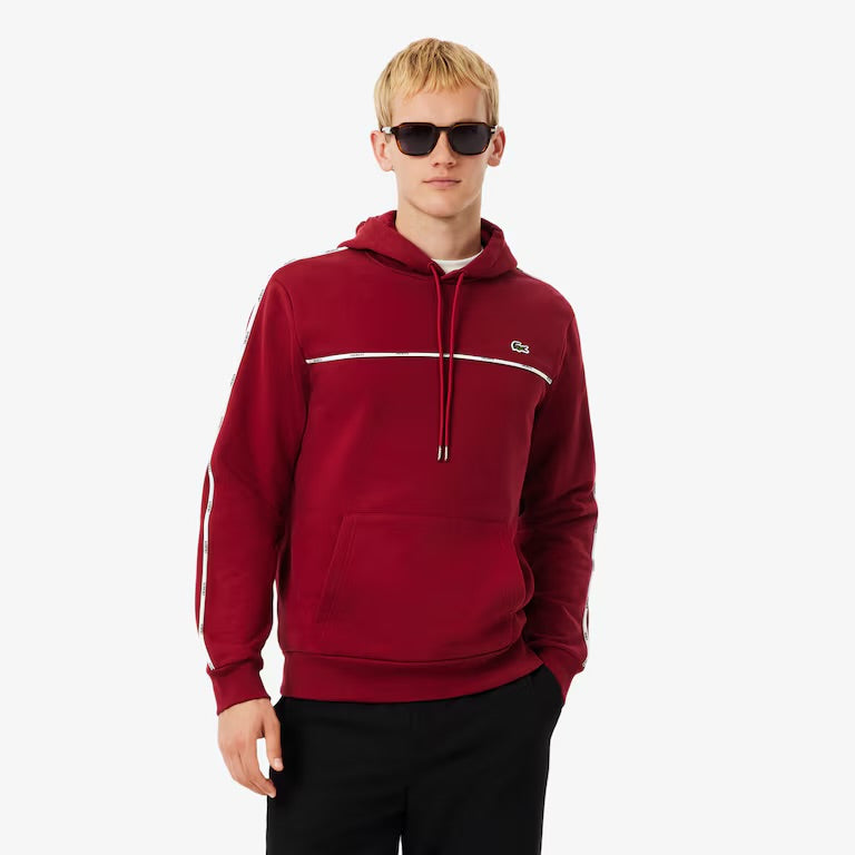 Buzo Lacoste Chest and Sleeves Rojo