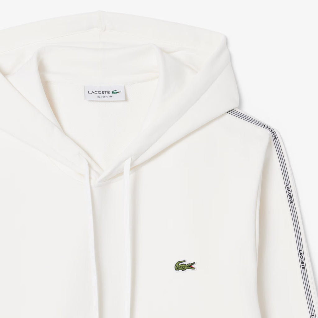 Buzo Lacoste Stripe Zipped Blanco