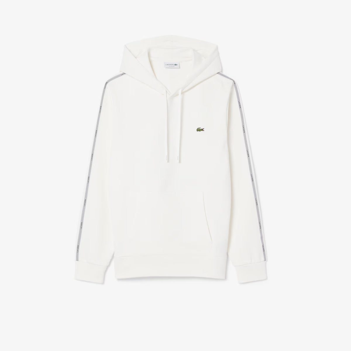 Buzo Lacoste Stripe Zipped Blanco