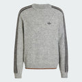 Buzo Adidas Stripes Fluffy Knit Crew Jumper Grey