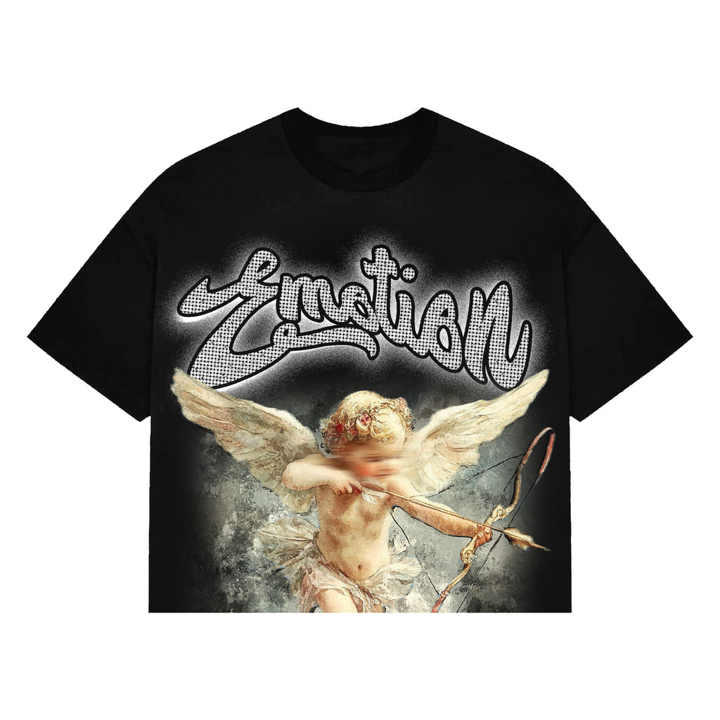 Remera Mixed Emotion Black “Rhinestone”