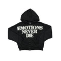Campera Mixed Emotion Black ‘End’ Rhinestone