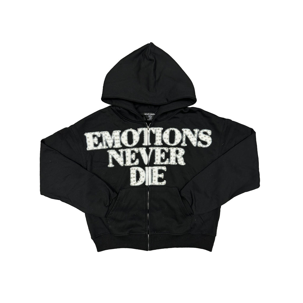 Campera Mixed Emotion Black ‘End’ Rhinestone
