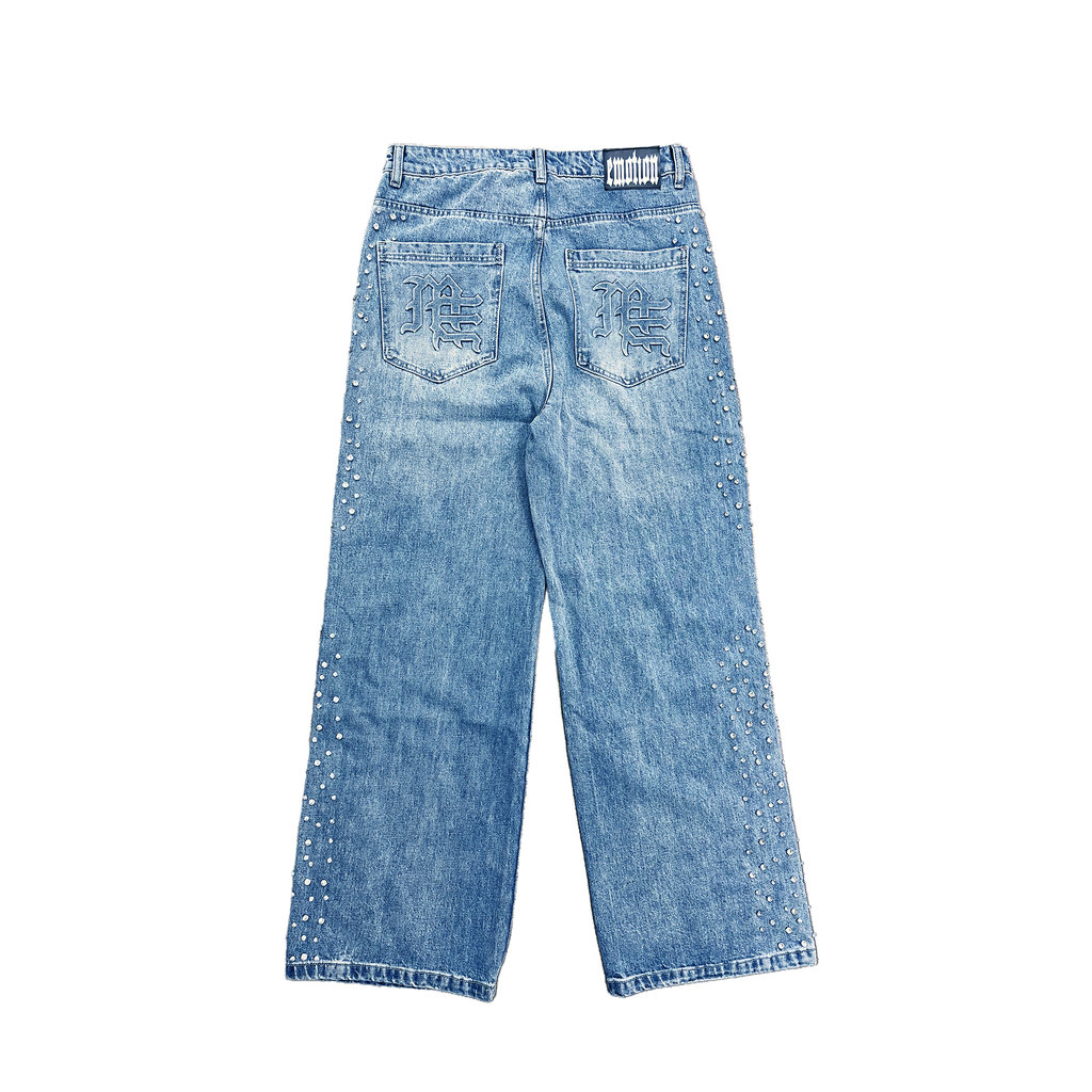 Jean Mixed Emotion Blue Stone Baggy