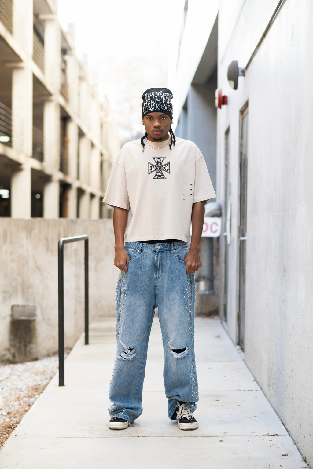 Jean Mixed Emotion Blue Stone Baggy