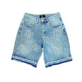 Short Mixed Emotion Rhinestone Denim