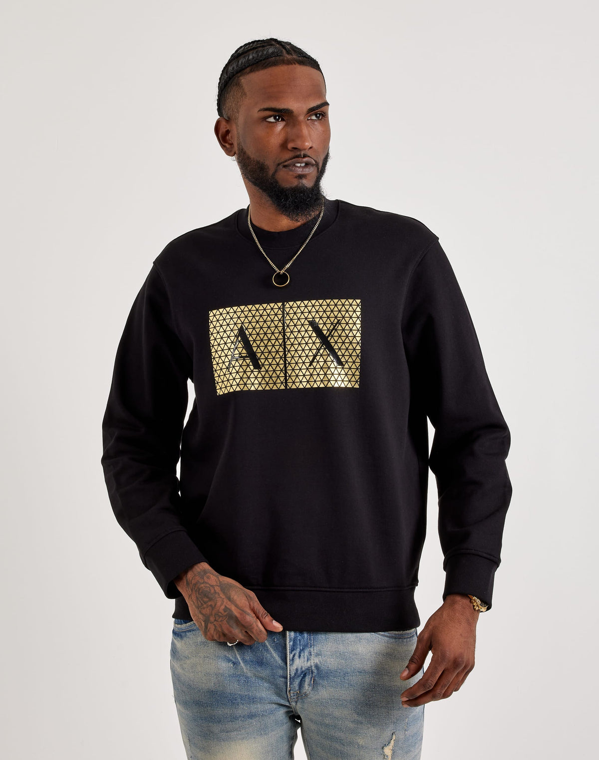 Buzo Armani Exchange Logo Dorado